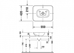 Duravit Раковина Bacino 0334520000 – фотография-6